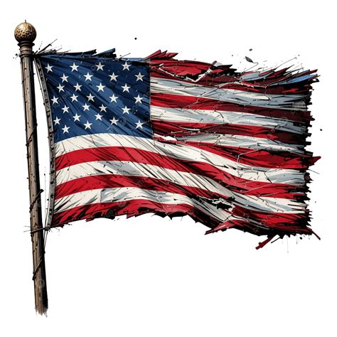 torn american flag