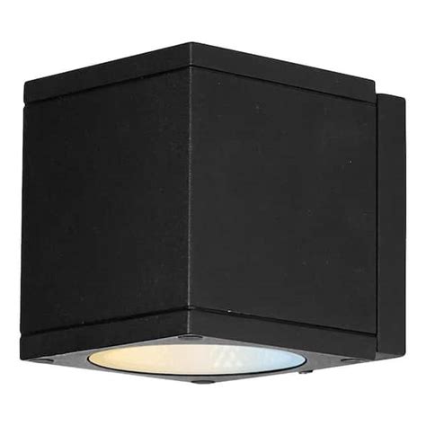 Sunlite Light Black Up Down Integrated Led Modern Square Cube K