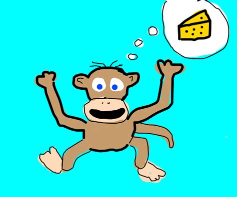 Monkey dreaming of Cheese - Drawception