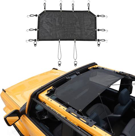 Amazon Jimen For Bronco Sunshade Front Sun Shade Bikini Top Mesh Screen Cover Uv Blocker