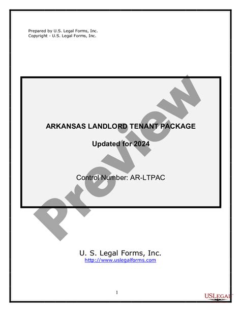 Arkansas Residential Landlord Tenant Rental Lease Forms And Agreements