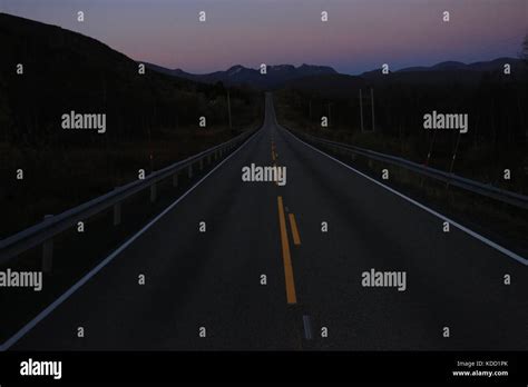 Road In Sunset Stock Photo - Alamy