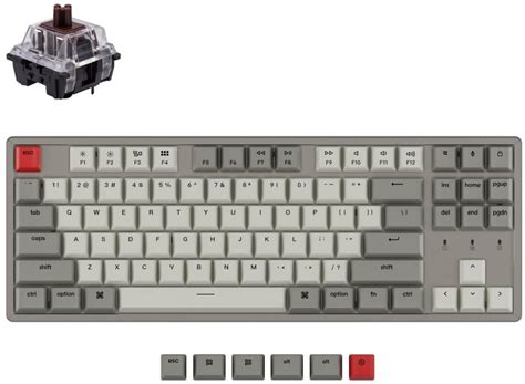 Keychron K Aluminum Hot Swappable Tkl Keychron Brown Switch