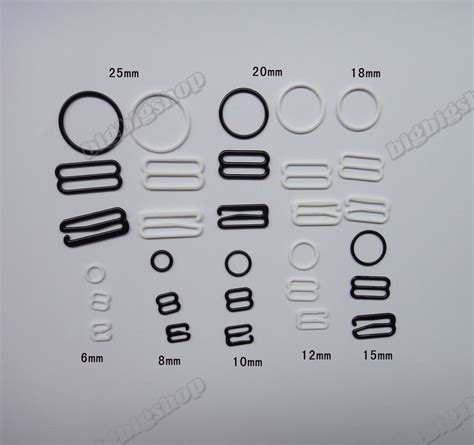 Lots Pcs Nylon Coated Metal Bra Lingerie Adjustment Strap Slides Rings Rectangular Figure