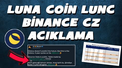 LUNA COİN LUNC BİNANCE CZ ACIKLAMA SON DAKİKA luna lunc bitcoin