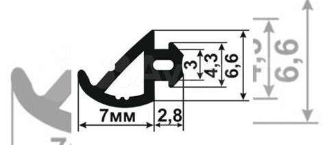Уплотнитель притвора для алюминиевых окон, паз 3мм купить в Москве ...