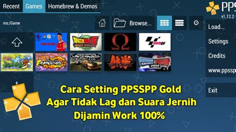 Cara Setting Ppsspp Gold Agar Tidak Lag Dan Suara Jernih Youtube