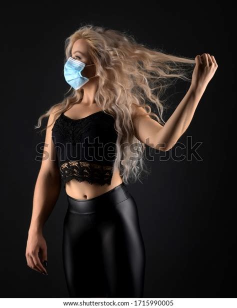 Sexy Blonde Woman Face Mask Personal Stock Photo 1715990005 Shutterstock