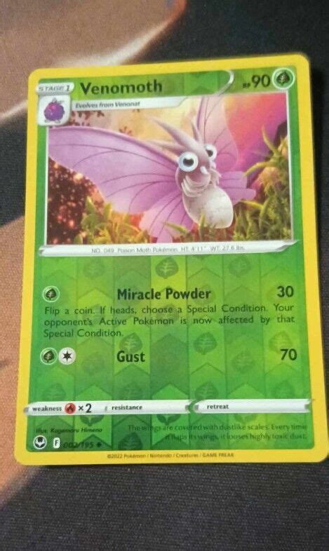 Pok Mon Tcg Venomoth Silver Tempest Reverse Holo Uncommon Nm Ebay