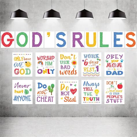 inspirational ten commandments poster  kids philippines ubuy
