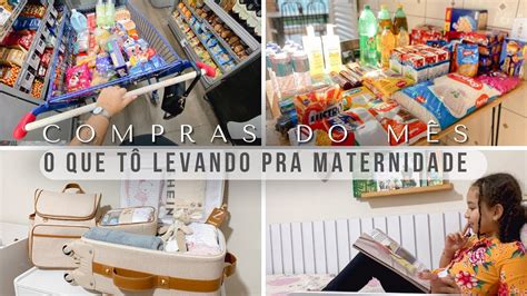 compras do mês compensou muito o que tô levando pra maternidade