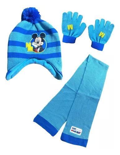 Kit Inverno Infantil Mickey Mouse Touca Luvas Cachecol Mercadolivre