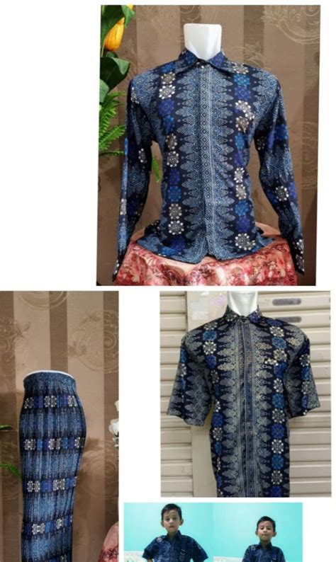 Cod Couple Rok Prisket Kemeja Batik Motif Toraja Navy By Dimitri