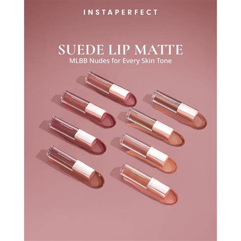 Jual INSTAPERFECT Suede Lip Matte MLBB Nude Lip Cream Cover Blurry Transfer Resistant