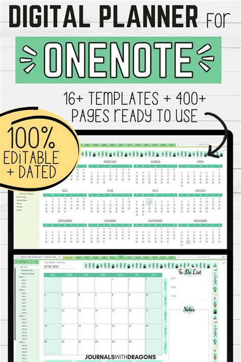 Editable onenote digital planner