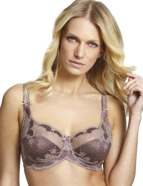 Panache CLARA 7255 Beige Floral Lace Underwire Full Cup Bra UK 34GG For