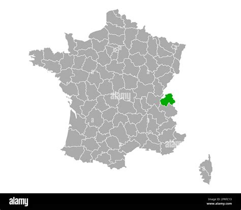 Map Of Haute Savoie In France Stock Photo Alamy