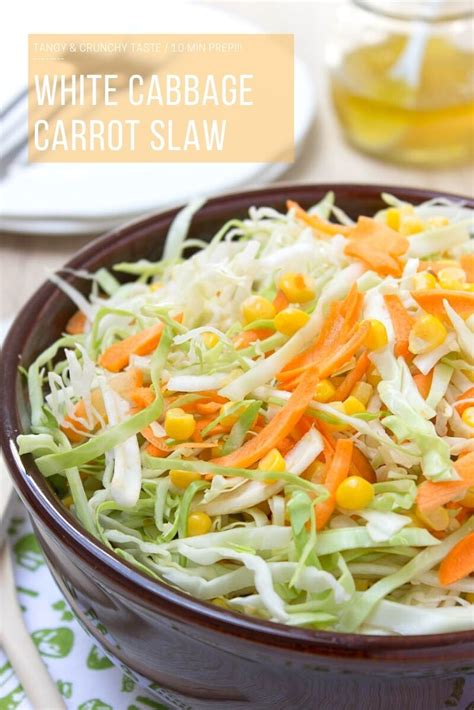 Cabbage Carrot Slaw A Simple Homemade Salad Perfect For Summer