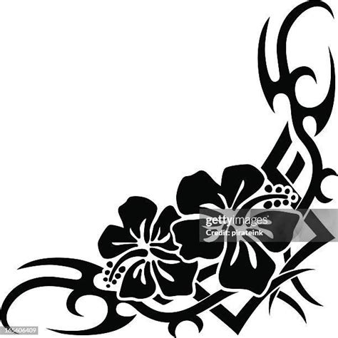 Hawaiian Flower Tribal Tattoo Designs 12 Sheets Temporary