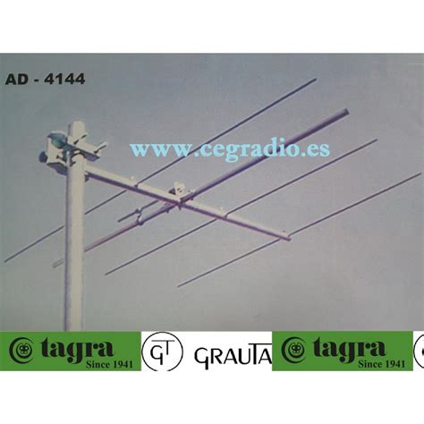 Tagra Grauta Ad Antena Directiva Yagi Elementos Vhf Mhz