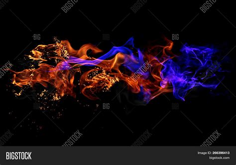 Red Blue Fire Flames Image And Photo Free Trial Bigstock