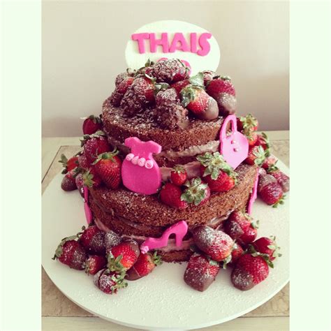 Naked Cake Pra Celebrar A Chegada Dos 30 Bolo Pelado Maravilhoso De Chocolate Recheio De