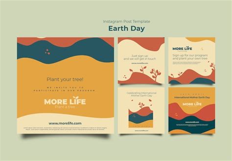 Free Psd Earth Day Celebration Instagram Posts