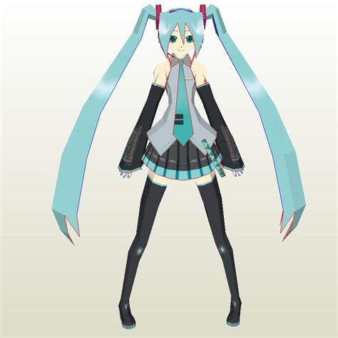 Hatsune Miku Papercraft Hatsune Miku Papercraft By R15abraham On