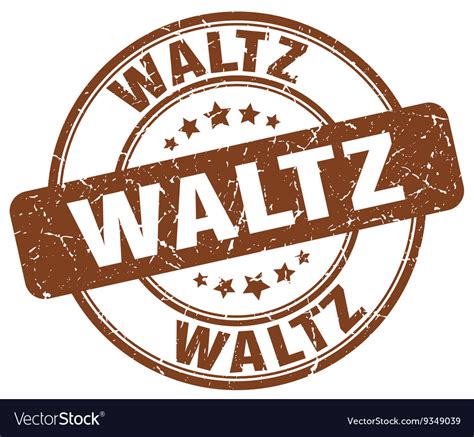 Waltz Brown Grunge Round Vintage Rubber Stamp Vector Image