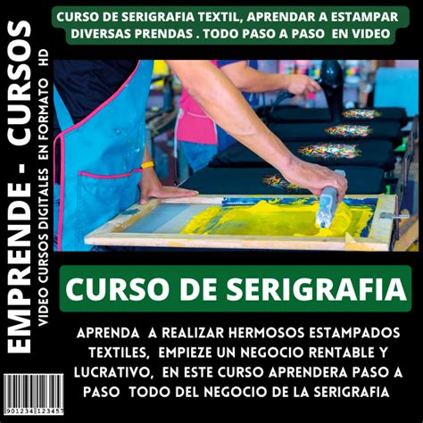 Curso De Serigrafia Estampado De Prendas Emprende Cursos Digitales