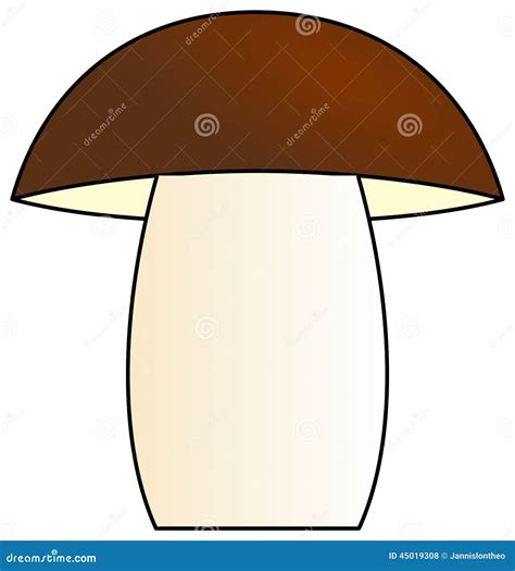 Mushroom Boletus Hand Drawn Vector Illustration Sketch Food Drawing