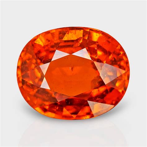 Cts Natural Spessartite Garnet Faceted Oval Loose Gemstone