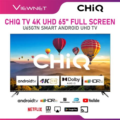 CHiQ 4K UHD 55 65 Full Screen LED Smart TV Android 11 HDR10 Dolby