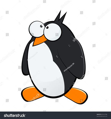 funny penguin cartoon stock vector  shutterstock