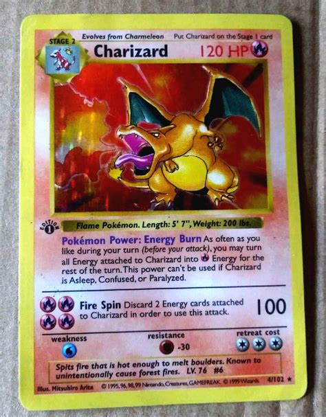 Charizard St Edition Ungraded Pokemon Base Set