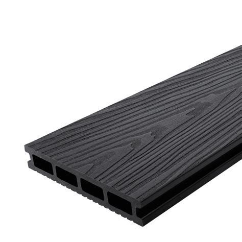 Террасная доска ДПК T-Decks цвет Графит 150x25x3000 мм двусторонняя ...