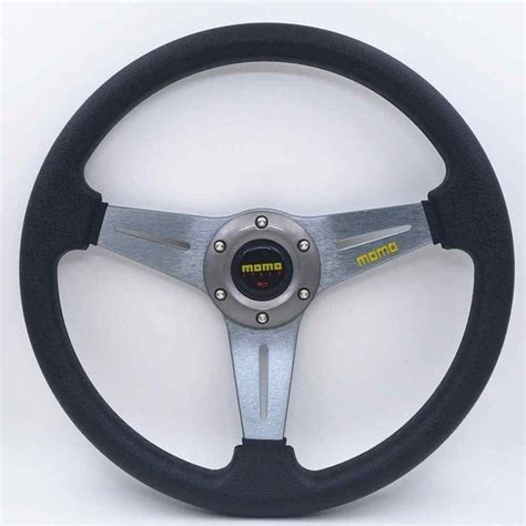 350MM PU Спортивный руль с выносом MOMO Графит Гоночный руль для дрифта ...