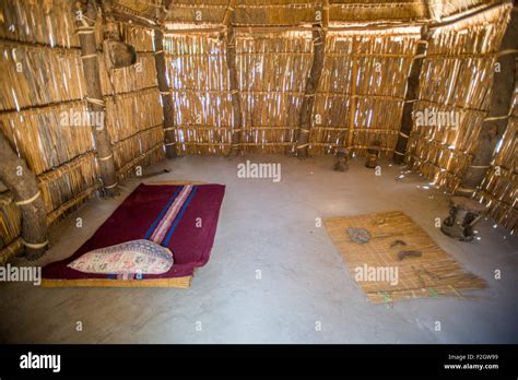 Sexaxa Village Traditional African Empty Room In Botswana Africa Stock