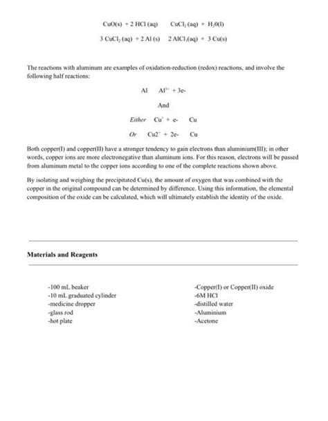 Solved Experiment A Gravimetric Analysis Of An Unknown Chegg