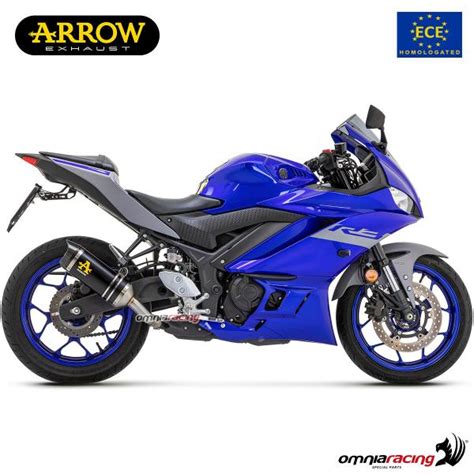 Arrow Exhaust Thunder Slip On Dark Aluminum Approved For Yamaha