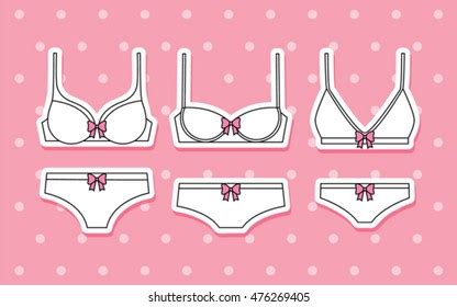 Set White Lingerie Stock Vector Royalty Free Shutterstock