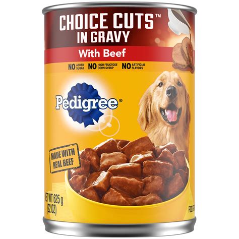 PEDIGREE CHOICE CUTS in Gravy Adult Canned Wet Dog Food with Beef, (12