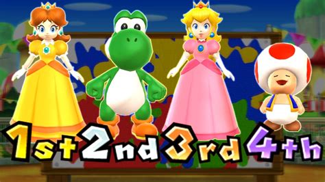 Mario Party 9 Minigames Peach Vs Daisy Vs Yoshi Vs Toad Master CPU