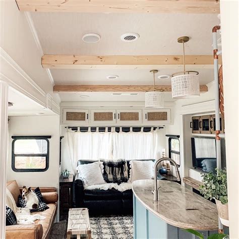 Rv Fifth Wheel Modern Farmhouse Reno Beam Diy Slo Gathered Home Tiny