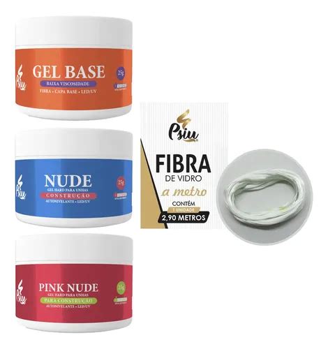 Promo O Kit Psiu Gel Base Pink Nude E Nude Nf E Parcelamento Sem
