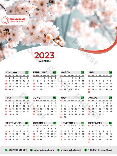 Wall Calendar 2023 Ai Free Download Pikbest