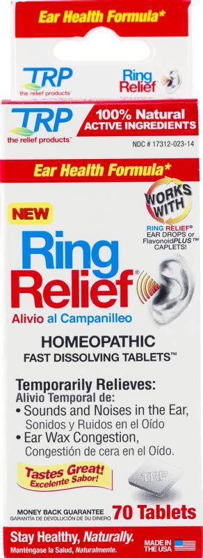 Trp Ring Relief Ear Health Formula Homeopathic Tablets 70 Ct Trp