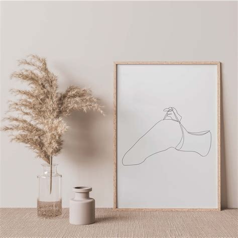 Bdsm Art Female Line Art One Line Drawing Nude Line Drawing Erotic Nudity Sensual Wall Art
