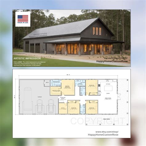 barn house floor plans 4
