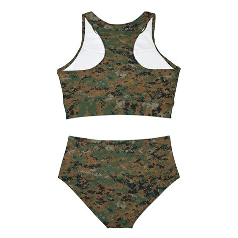 USMC Marpat Camo Sporty Bikini Set AOP Etsy
